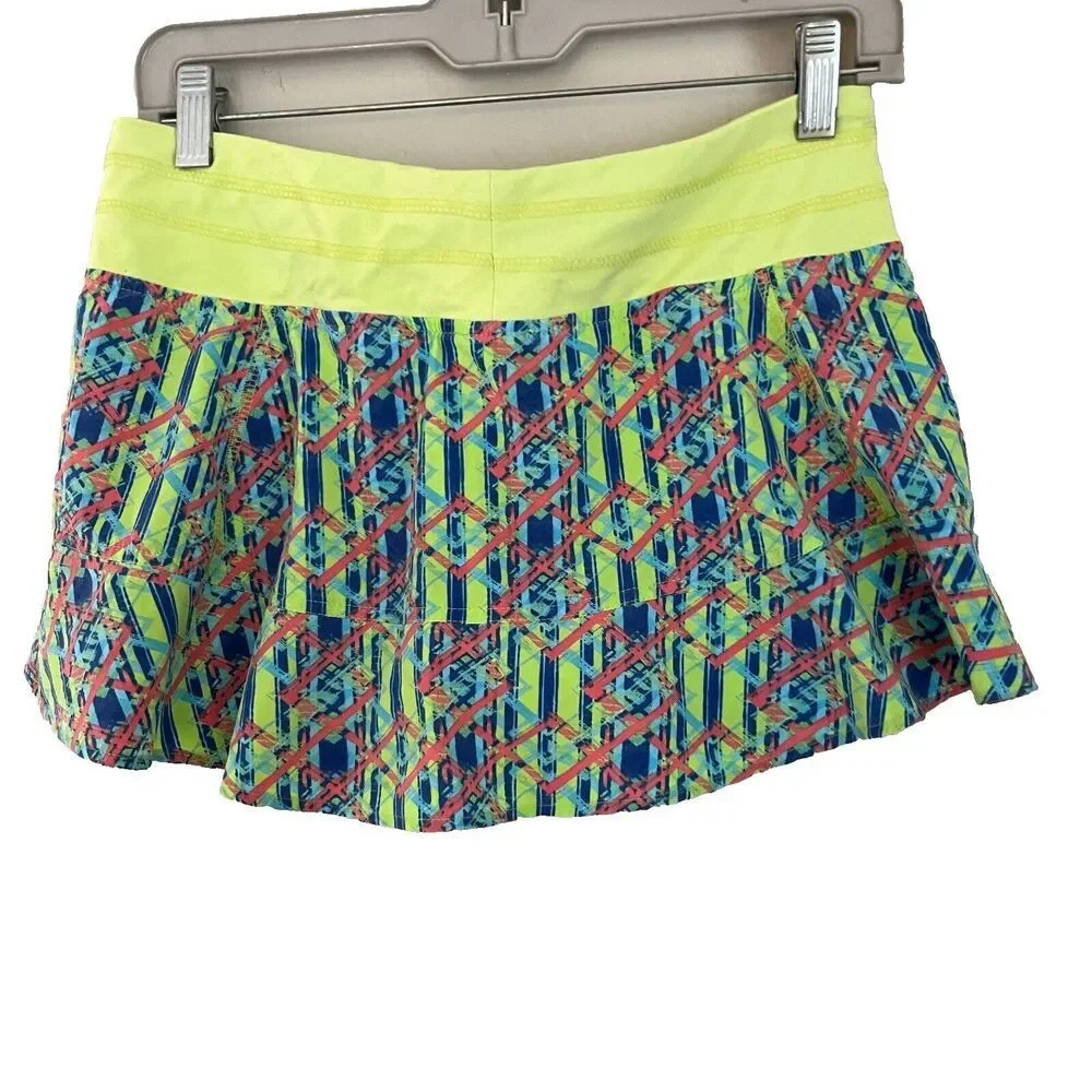 Tasc Colorful Pickleball Skort Bamboo Womens Athletic S Skirt Geometric Tennis